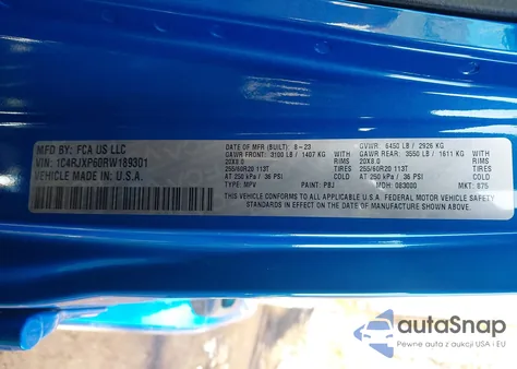 2024 Jeep Wrangler 4Xe Sahara 4Xe z USA, uszkodzony, nr VIN 1C4RJXP60RW189301